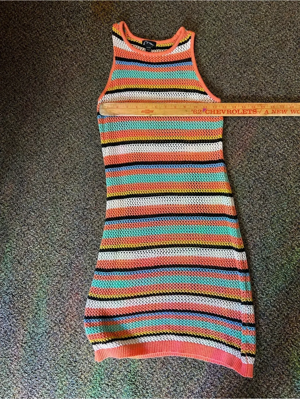 Kids Art Class Brand Multicolor Striped Knit Sleeveless Dress Size XL
